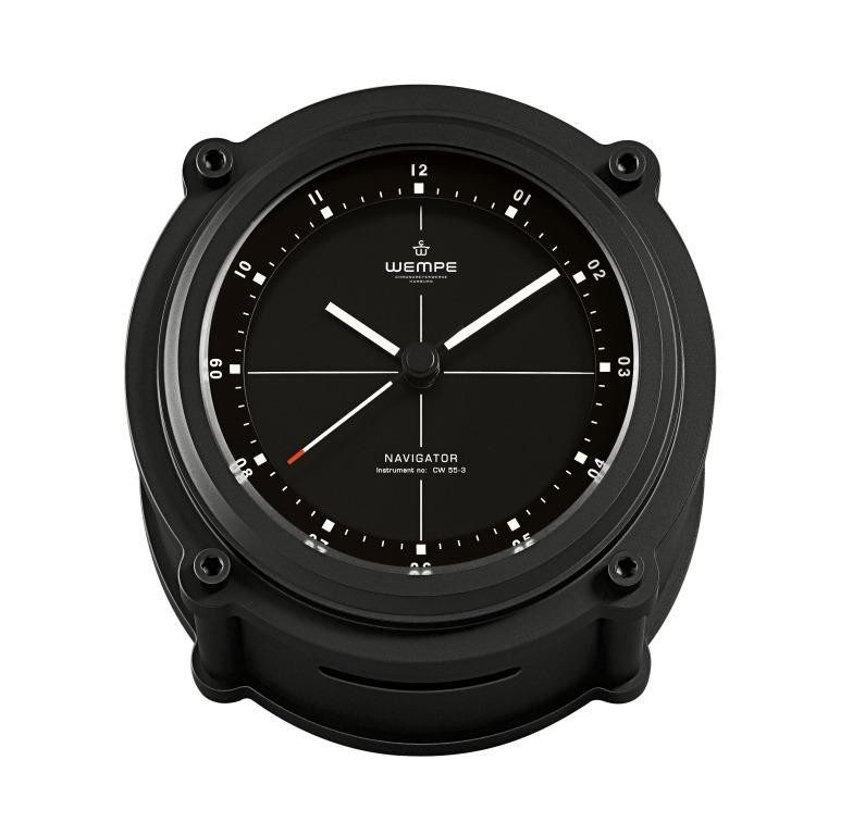 CW550003 - NAVIGATOR II Alu mat black elodiced Quartz clock