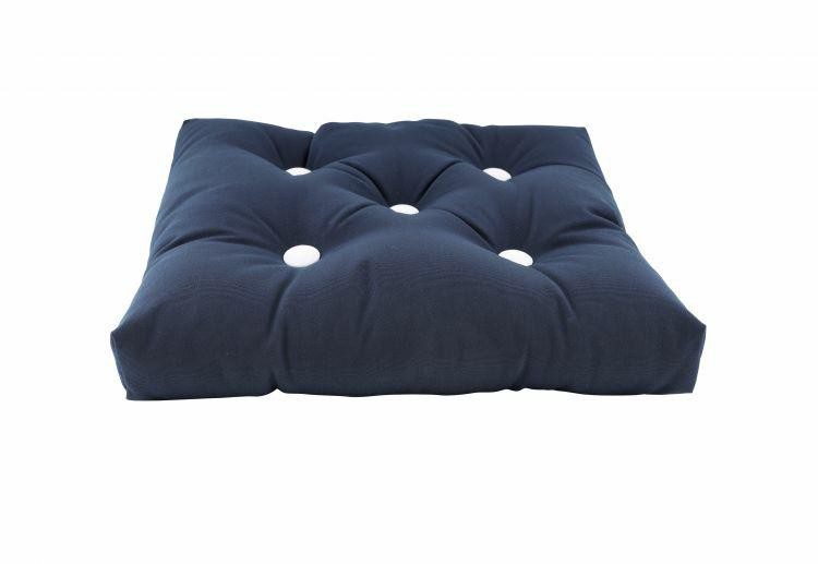 Outdoor Single seat navy blue with white buttons